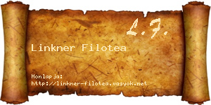 Linkner Filotea névjegykártya
